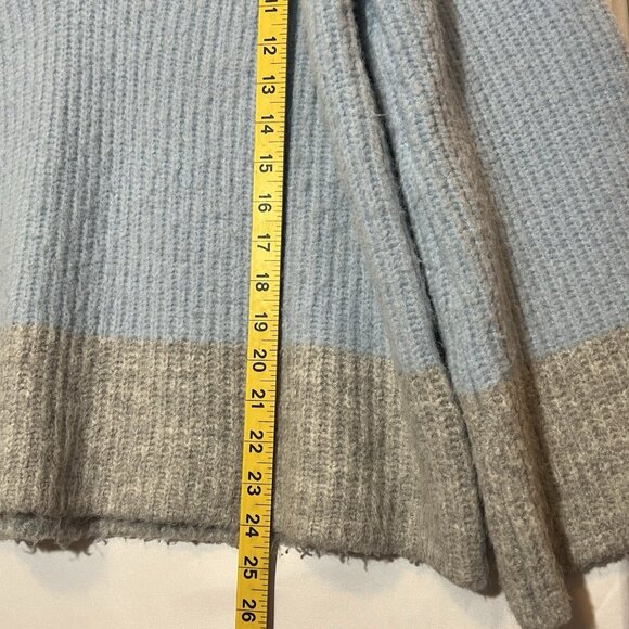 Anthropologie LOST INK Women Sweater Size 6 Oversized Light Blue Gray V Neck - Picture 10 of 13